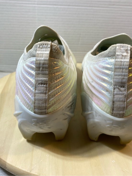 Under Armour White Iridescent Football Cleats Size 12 Art 3028220-100 main image 6
